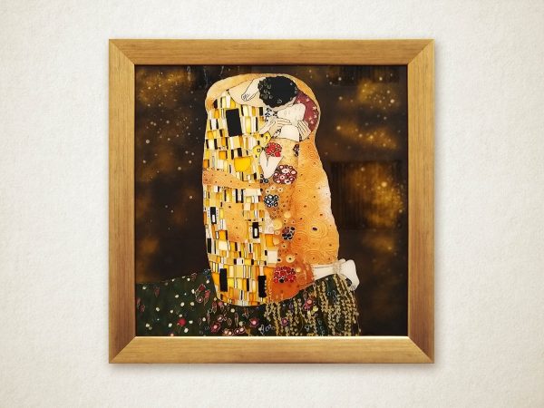 Witraż malowany – Klimt “Pocałunek”